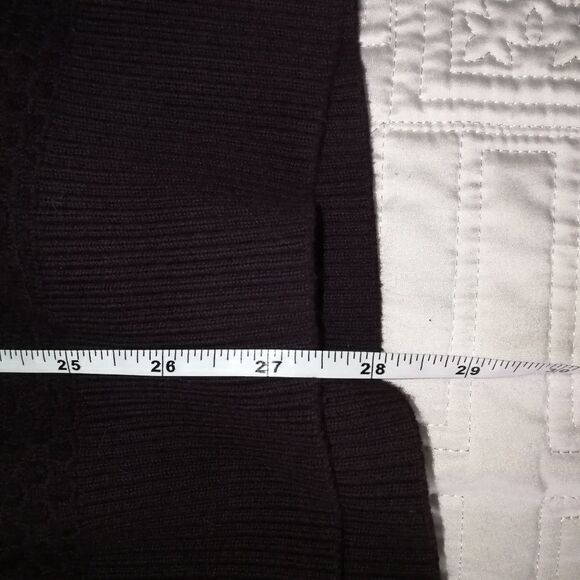 KARL LAGERFELD Burgundy Honeycoomb Cotton Knit Crewneck Sweater Size Medium - Picture 12 of 13